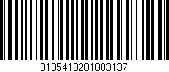Código de barras (EAN, GTIN, SKU, ISBN): '0105410201003137'
