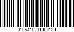 Código de barras (EAN, GTIN, SKU, ISBN): '0105410201003139'