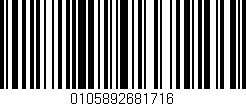 Código de barras (EAN, GTIN, SKU, ISBN): '0105892681716'