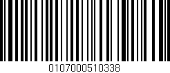 Código de barras (EAN, GTIN, SKU, ISBN): '0107000510338'