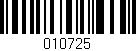 Código de barras (EAN, GTIN, SKU, ISBN): '010725'