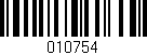 Código de barras (EAN, GTIN, SKU, ISBN): '010754'