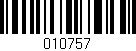 Código de barras (EAN, GTIN, SKU, ISBN): '010757'