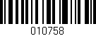 Código de barras (EAN, GTIN, SKU, ISBN): '010758'