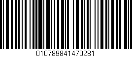 Código de barras (EAN, GTIN, SKU, ISBN): '010789841470281'