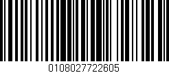 Código de barras (EAN, GTIN, SKU, ISBN): '0108027722605'