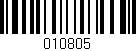 Código de barras (EAN, GTIN, SKU, ISBN): '010805'