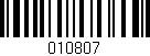 Código de barras (EAN, GTIN, SKU, ISBN): '010807'