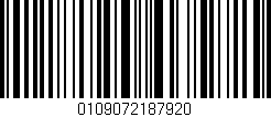 Código de barras (EAN, GTIN, SKU, ISBN): '0109072187920'