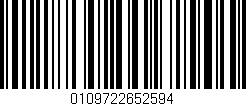Código de barras (EAN, GTIN, SKU, ISBN): '0109722652594'