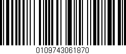 Código de barras (EAN, GTIN, SKU, ISBN): '0109743061870'