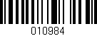 Código de barras (EAN, GTIN, SKU, ISBN): '010984'