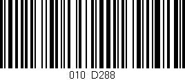 Código de barras (EAN, GTIN, SKU, ISBN): '010/D288'