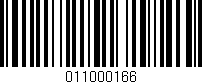Código de barras (EAN, GTIN, SKU, ISBN): '011000166'
