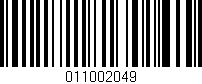 Código de barras (EAN, GTIN, SKU, ISBN): '011002049'
