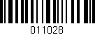 Código de barras (EAN, GTIN, SKU, ISBN): '011028'