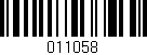 Código de barras (EAN, GTIN, SKU, ISBN): '011058'