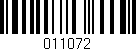 Código de barras (EAN, GTIN, SKU, ISBN): '011072'