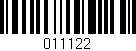 Código de barras (EAN, GTIN, SKU, ISBN): '011122'