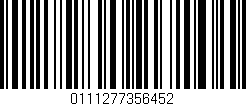 Código de barras (EAN, GTIN, SKU, ISBN): '0111277356452'