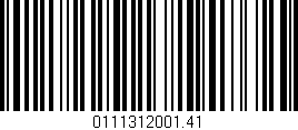 Código de barras (EAN, GTIN, SKU, ISBN): '0111312001.41'