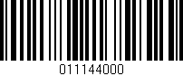 Código de barras (EAN, GTIN, SKU, ISBN): '011144000'