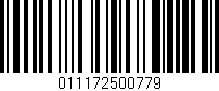 Código de barras (EAN, GTIN, SKU, ISBN): '011172500779'