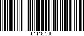 Código de barras (EAN, GTIN, SKU, ISBN): '01118-200'