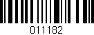 Código de barras (EAN, GTIN, SKU, ISBN): '011182'