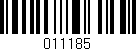 Código de barras (EAN, GTIN, SKU, ISBN): '011185'