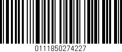 Código de barras (EAN, GTIN, SKU, ISBN): '0111850274227'