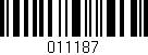 Código de barras (EAN, GTIN, SKU, ISBN): '011187'