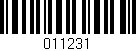 Código de barras (EAN, GTIN, SKU, ISBN): '011231'