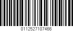 Código de barras (EAN, GTIN, SKU, ISBN): '0112527107466'