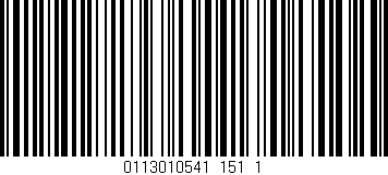 Código de barras (EAN, GTIN, SKU, ISBN): '0113010541_151_1'