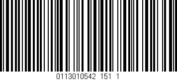 Código de barras (EAN, GTIN, SKU, ISBN): '0113010542_151_1'