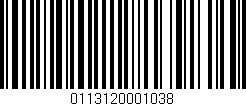 Código de barras (EAN, GTIN, SKU, ISBN): '0113120001038'