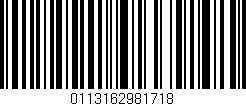 Código de barras (EAN, GTIN, SKU, ISBN): '0113162981718'