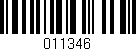 Código de barras (EAN, GTIN, SKU, ISBN): '011346'