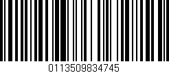 Código de barras (EAN, GTIN, SKU, ISBN): '0113509834745'