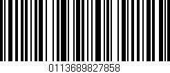 Código de barras (EAN, GTIN, SKU, ISBN): '0113689827858'