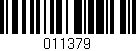 Código de barras (EAN, GTIN, SKU, ISBN): '011379'