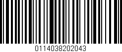 Código de barras (EAN, GTIN, SKU, ISBN): '0114038202043'