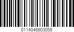 Código de barras (EAN, GTIN, SKU, ISBN): '0114046803058'
