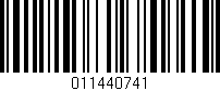 Código de barras (EAN, GTIN, SKU, ISBN): '011440741'