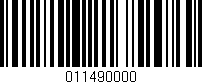 Código de barras (EAN, GTIN, SKU, ISBN): '011490000'