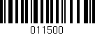 Código de barras (EAN, GTIN, SKU, ISBN): '011500'