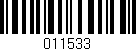Código de barras (EAN, GTIN, SKU, ISBN): '011533'