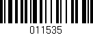 Código de barras (EAN, GTIN, SKU, ISBN): '011535'