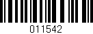 Código de barras (EAN, GTIN, SKU, ISBN): '011542'